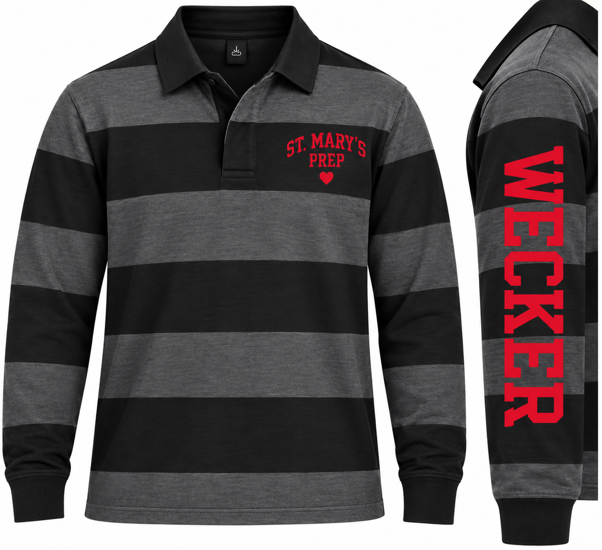 Women's St. Mary's Prep Long Sleeve Rugby Polo