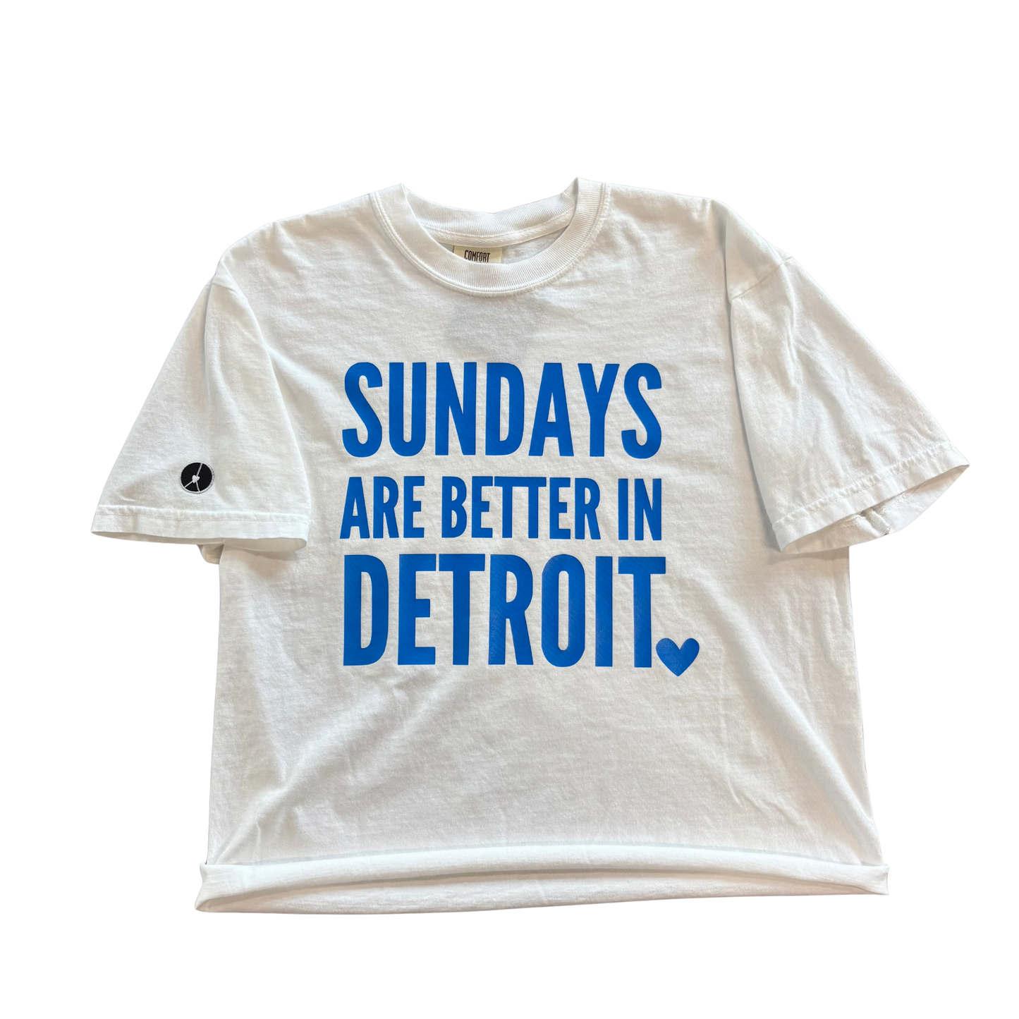 Sundays are better in Detroit crewneck crop T-shirt