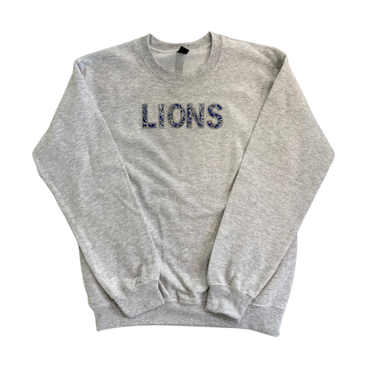 Lions Rhinestone Patch Crewneck