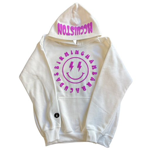 Kids Birmingham barracuda white hoodie