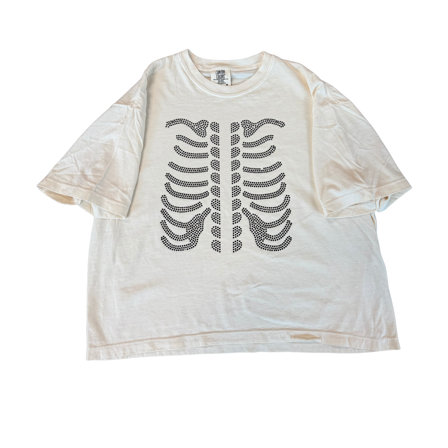 Black Rib Bones Crewneck Crop