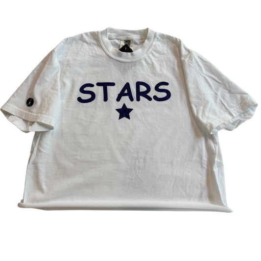 Stars white crop T-shirt