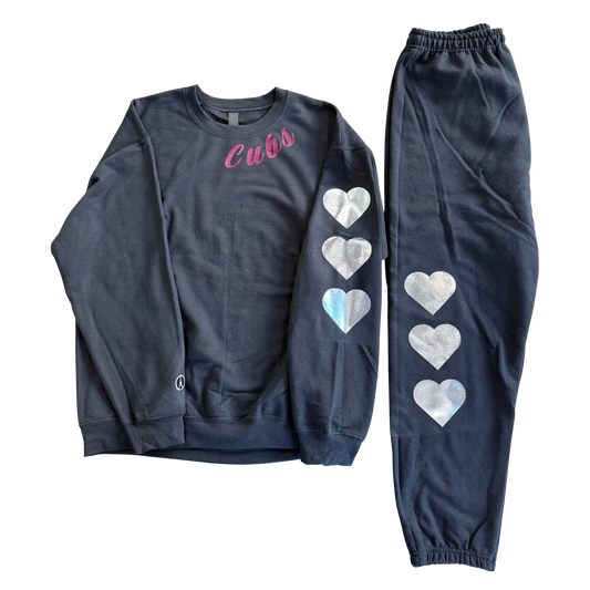 Cubs Black Sweatsuit set
