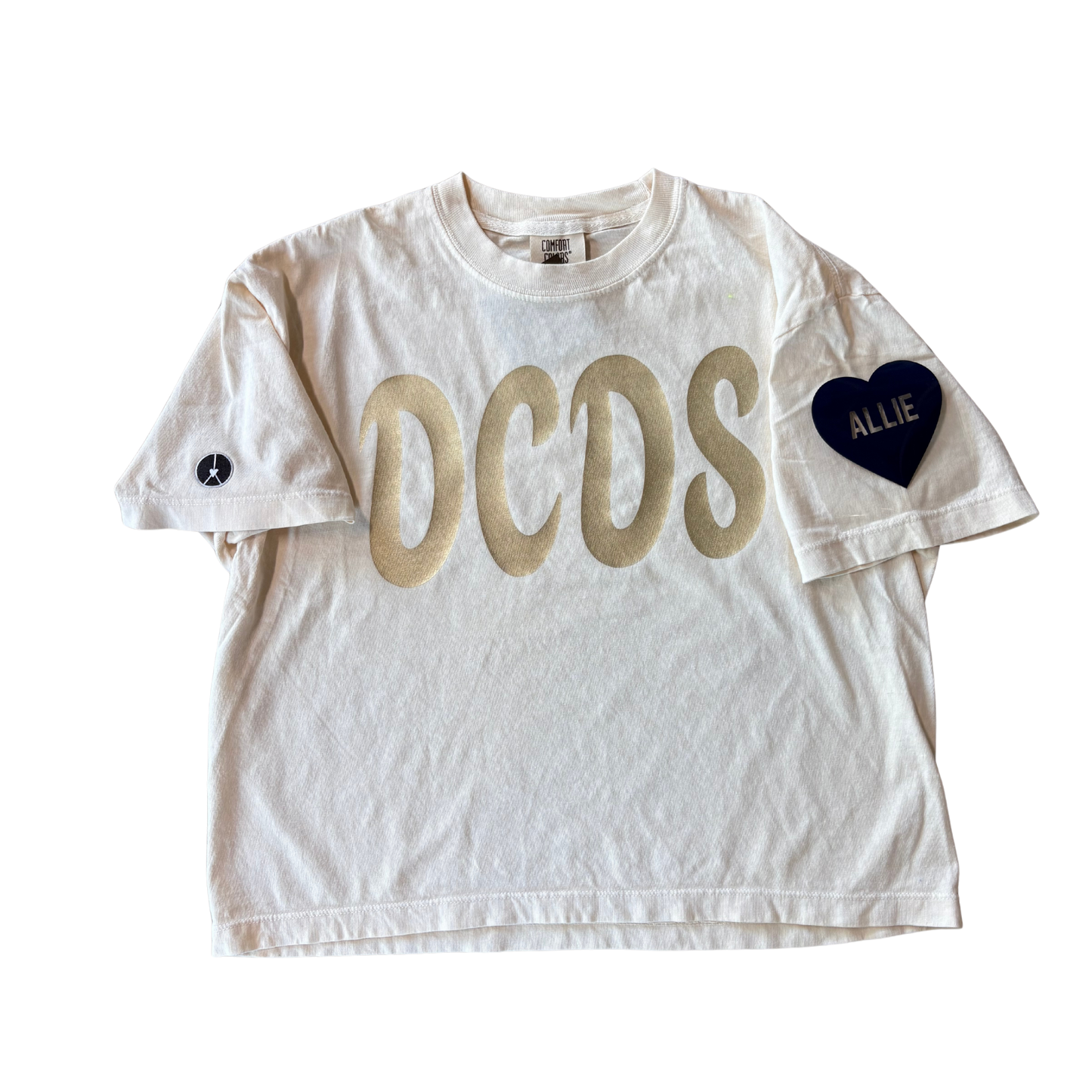 Ivory Cream Crewneck Boxy Crop DCDS