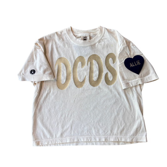 Ivory Cream Crewneck Boxy Crop DCDS