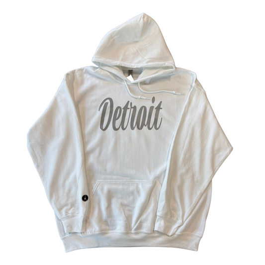 White Detroit Hoodie