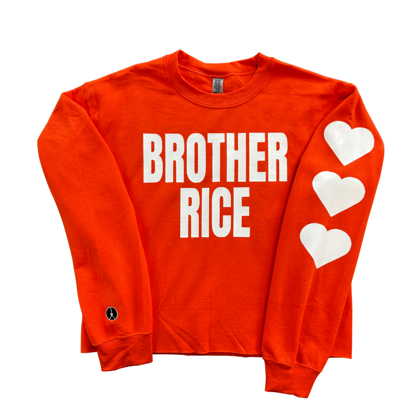 Orange Brother Rice Crop Crewneck with Heart sleeve