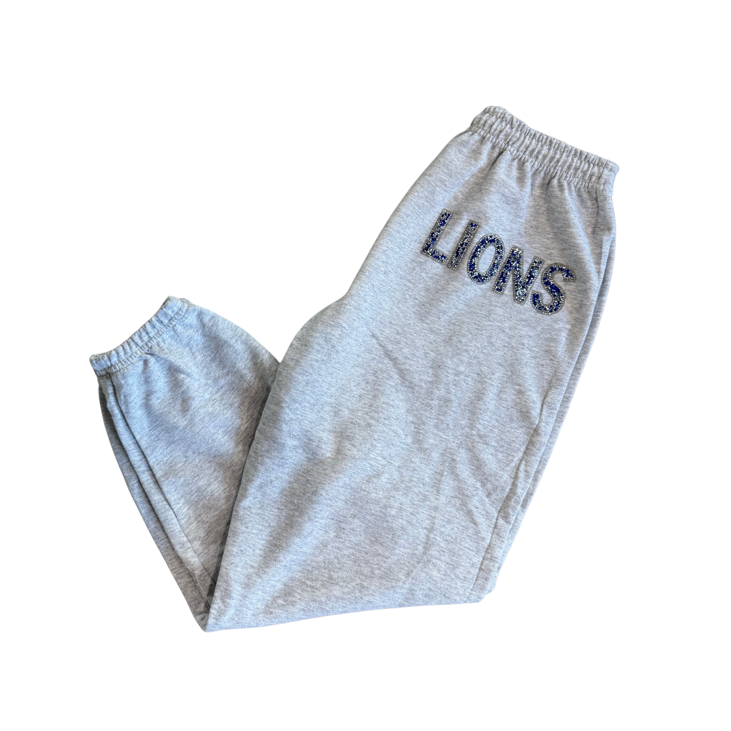 Lions rhinestone patch, old-school jogger sweatpants