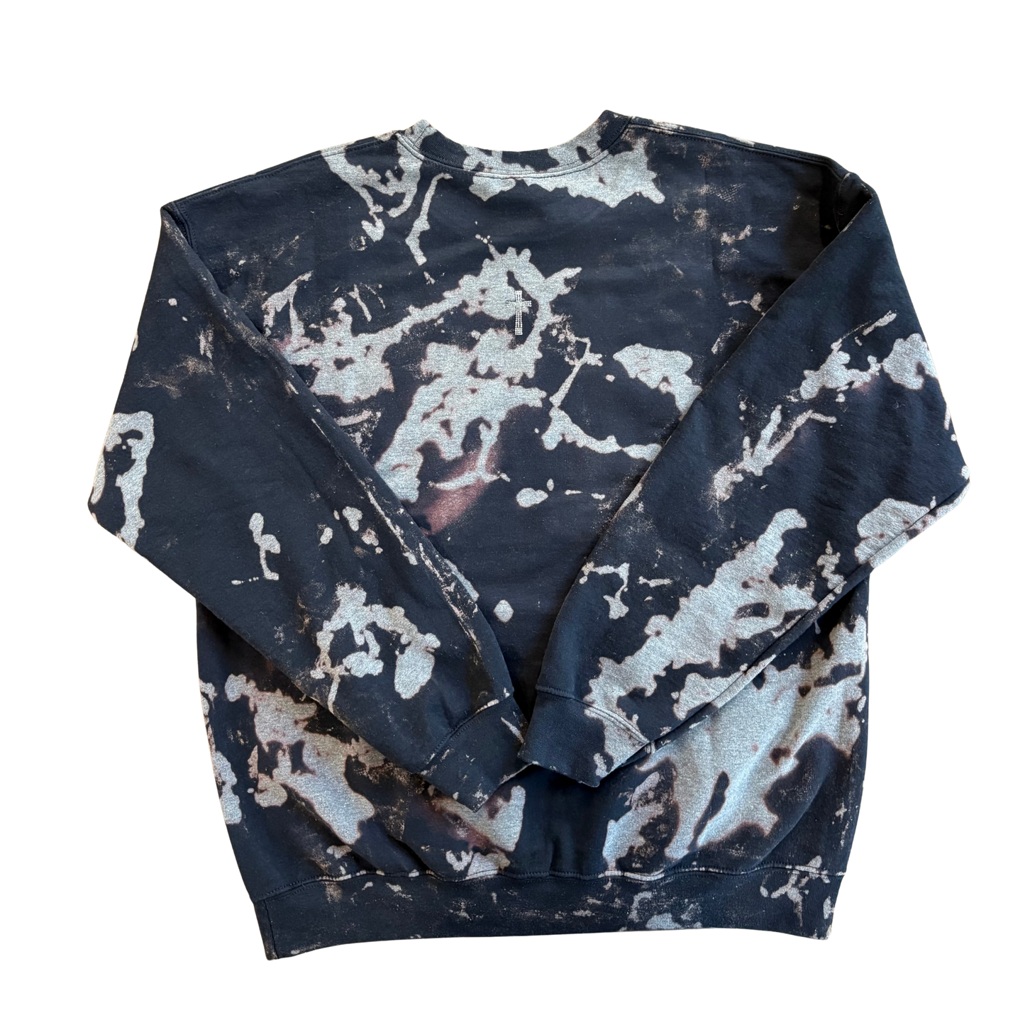 Black and gray tie-dye St. Mary's crewneck
