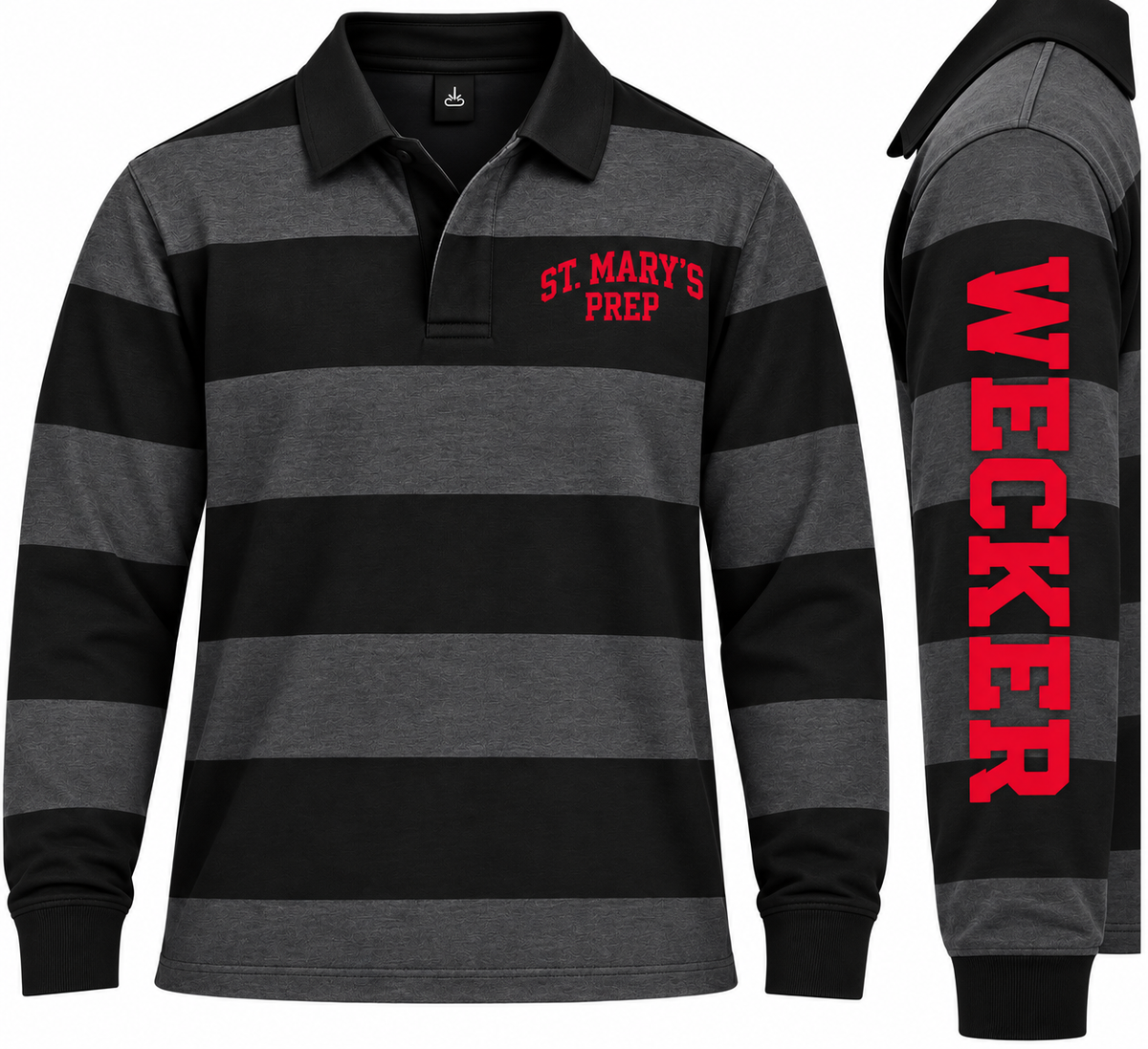 Men's St. Mary's Prep Long Sleeve Rugby Polo