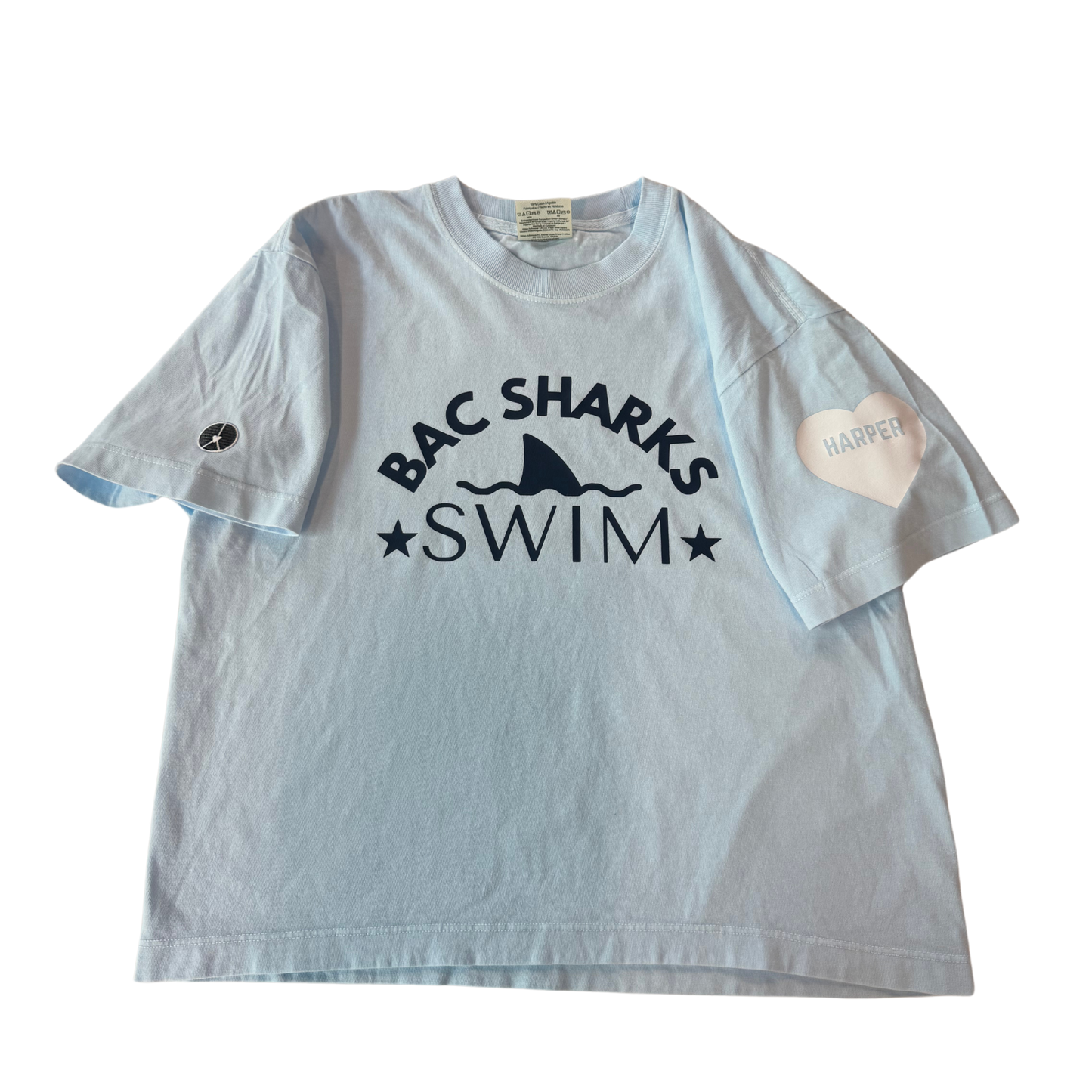 BAC sharks swim crop T-shirt