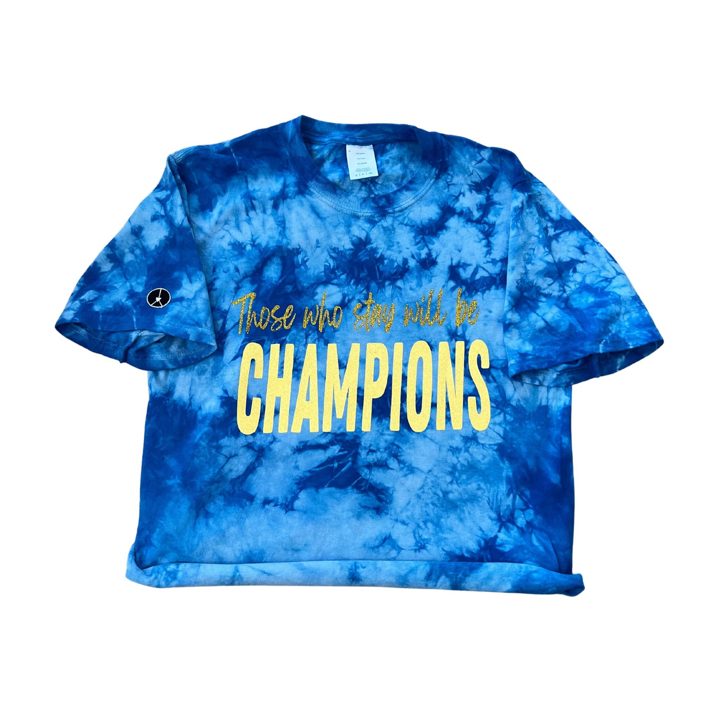 champions Blue tie-dye crewneck