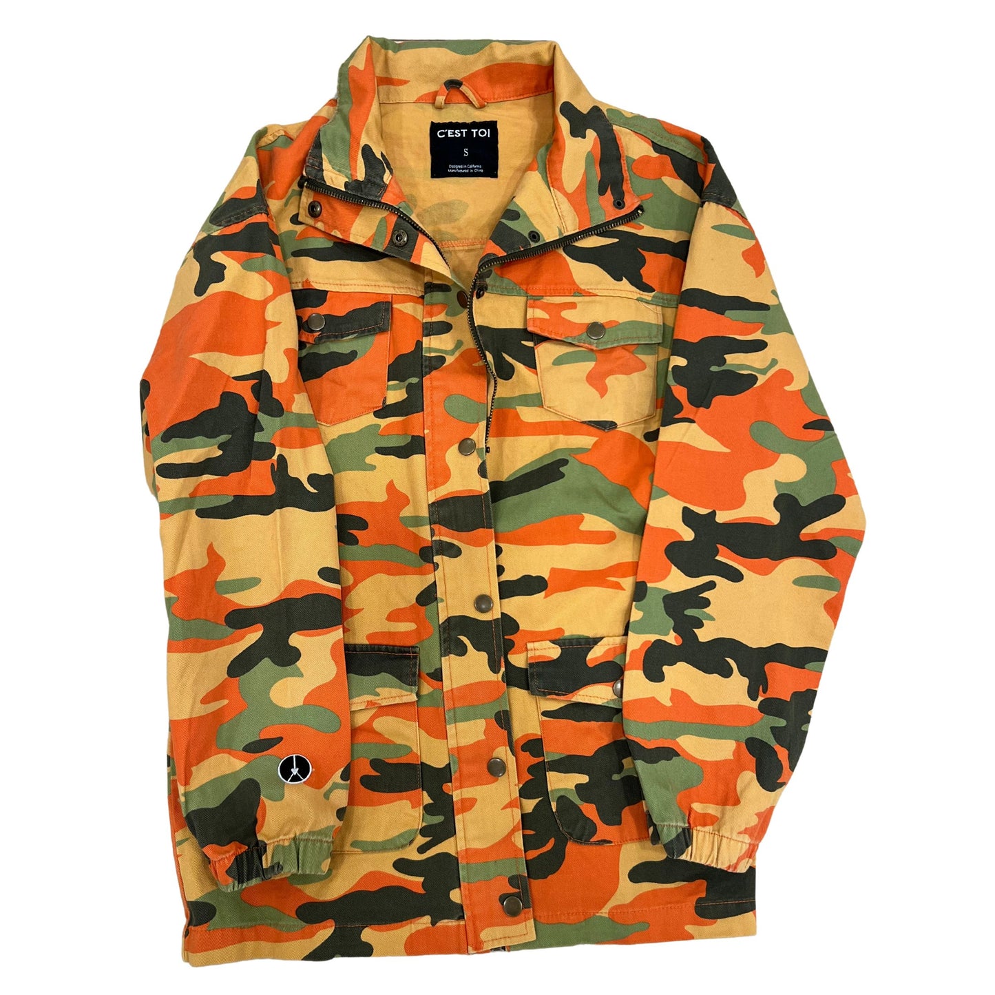 Orange Camo Shacket