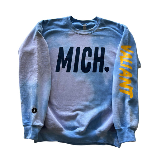 Mich sky blue crewneck