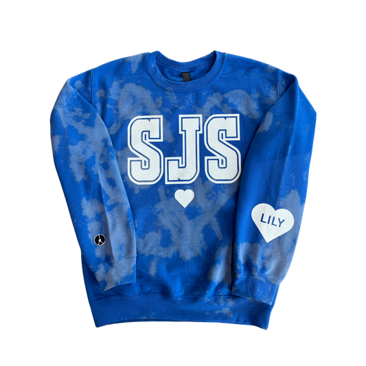 SJS ❤️ Crewneck tie-dye royal blue
