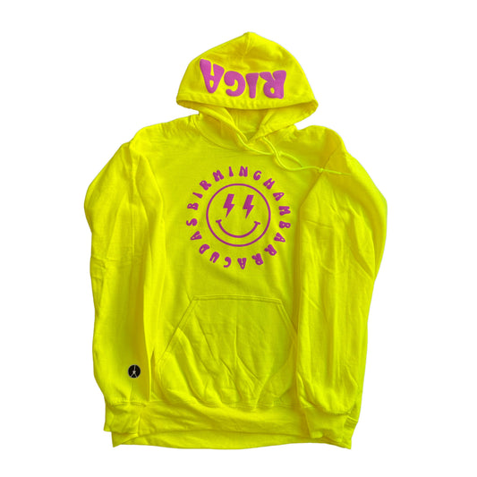 Birmingham barracuda, neon yellow hoodie
