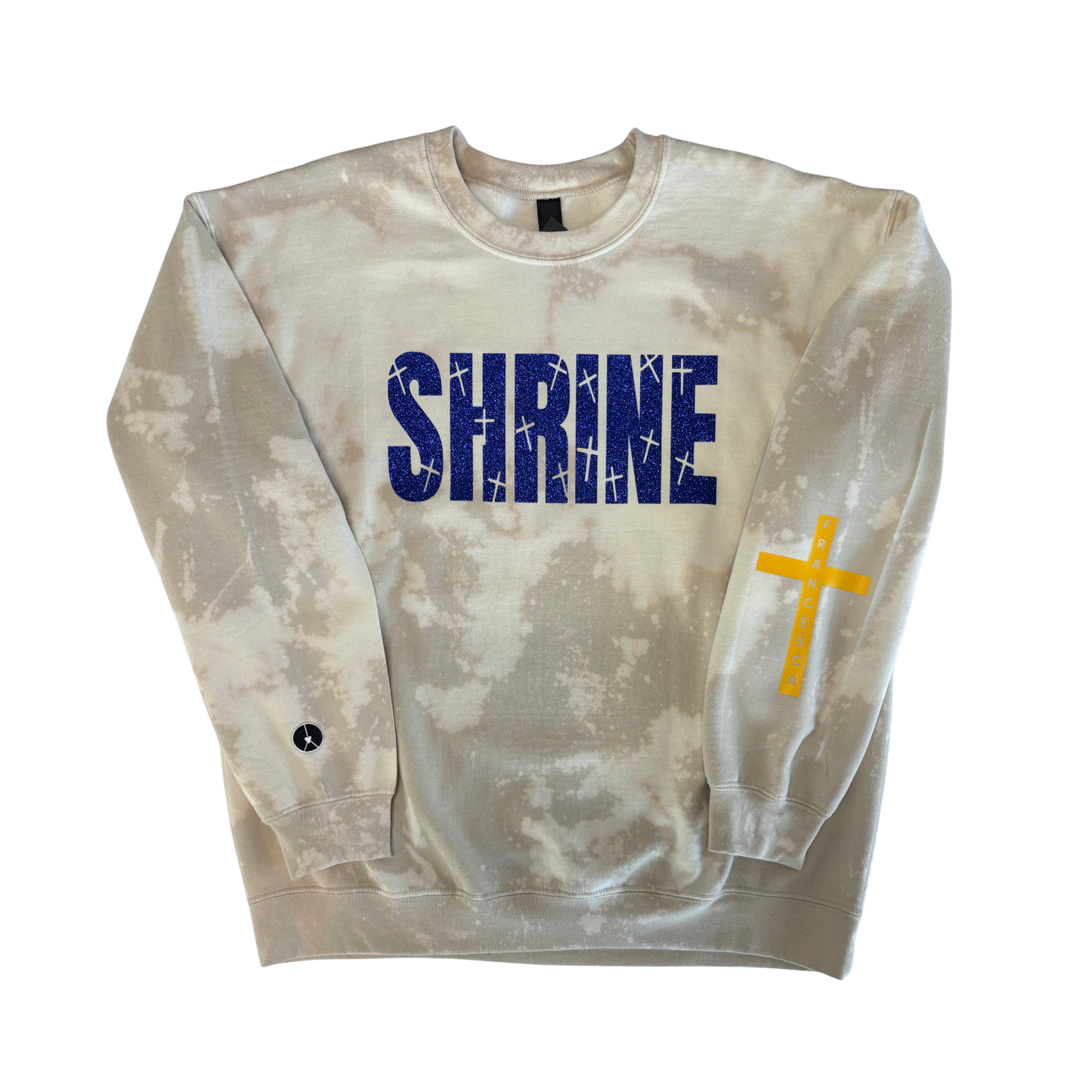 Shrine Cross tie-dye crewneck
