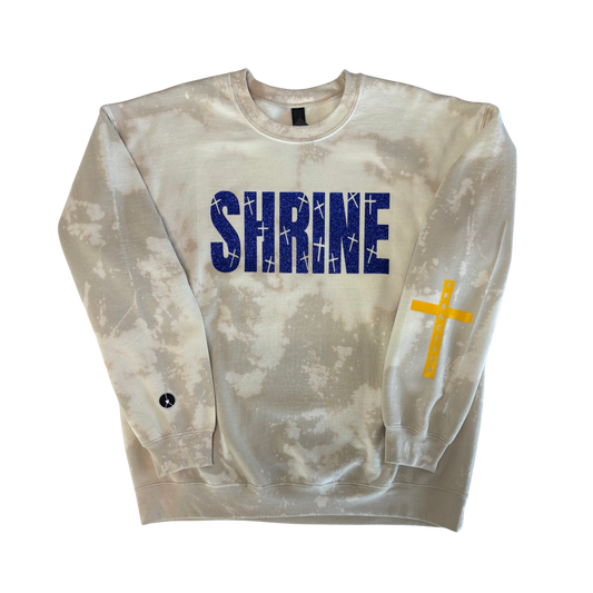 Shrine Cross tie-dye crewneck