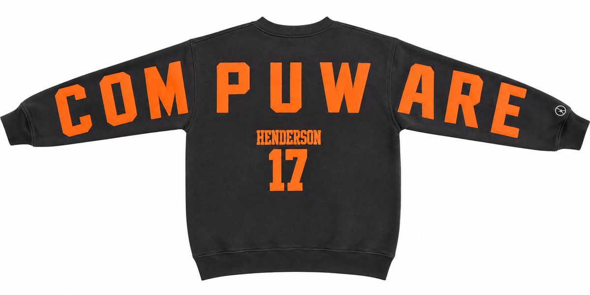 Honey Baked varsity letter crewneck