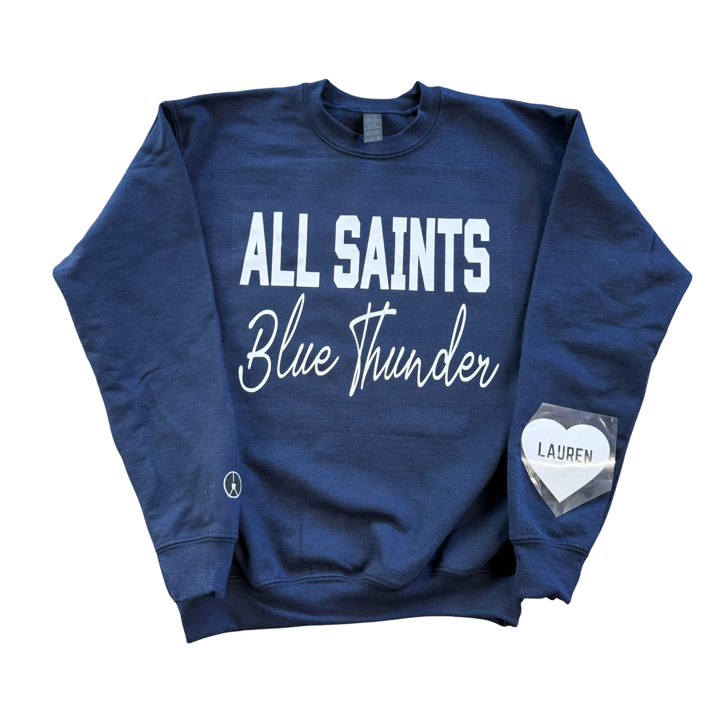 Adult All Saints blue thunder crewneck