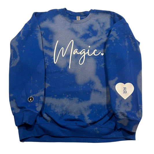 Magic blue tie-dye crewneck