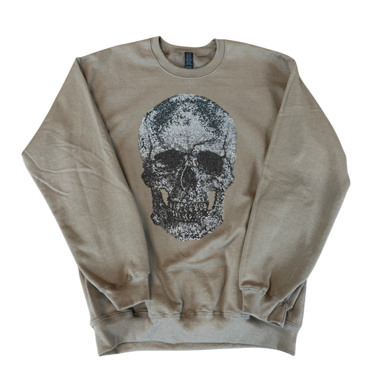Rhinestone Skull Crewneck