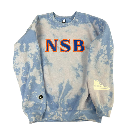 NSB Parent Sky blue tie-dye crewneck