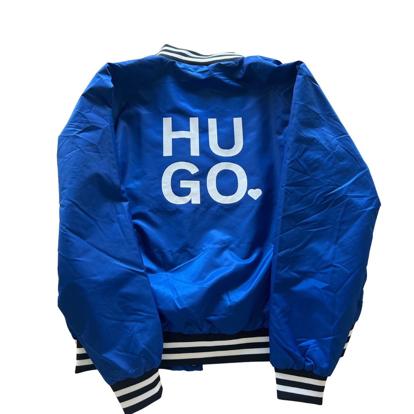 Varsity blue Hugo bomber jacket