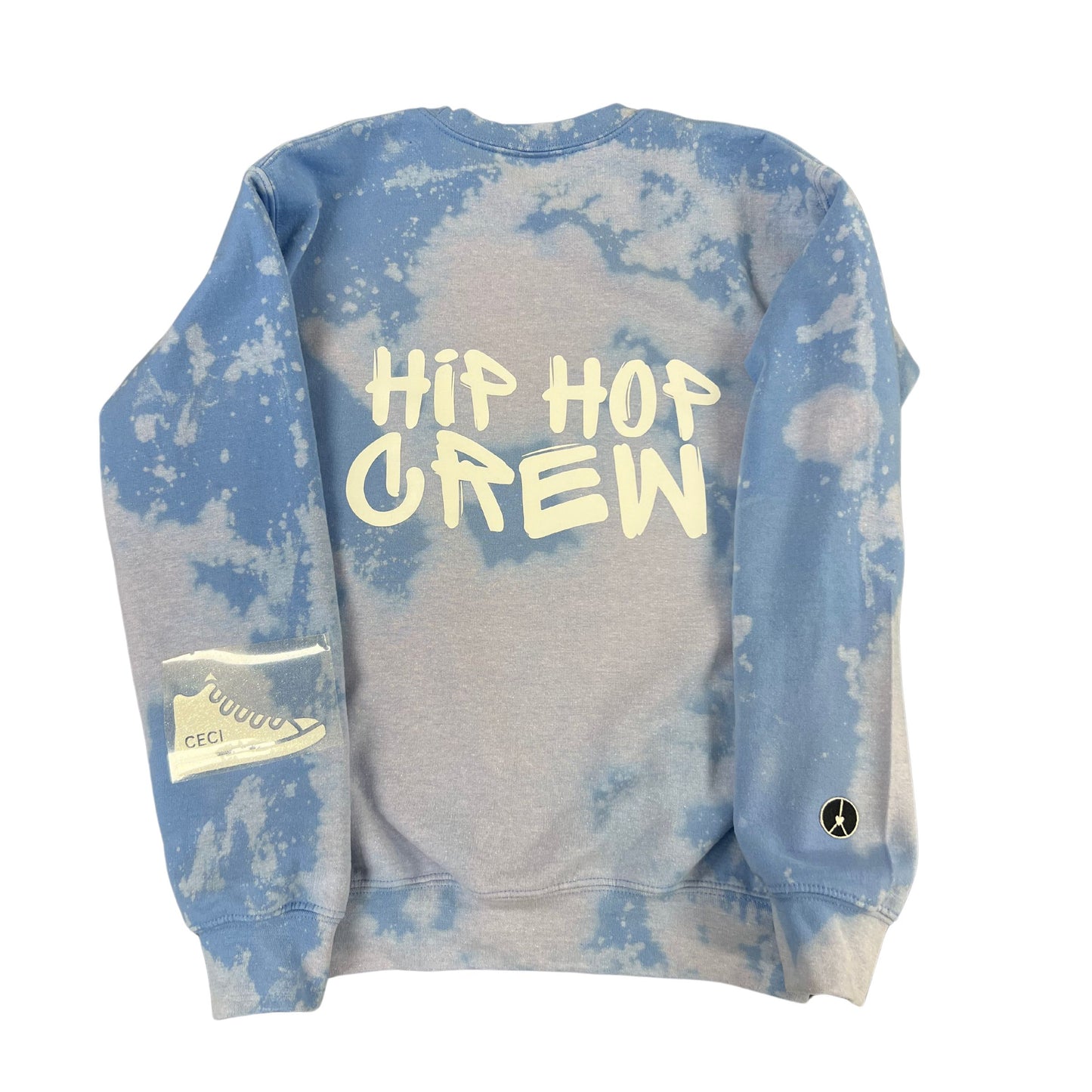 NSB Senior team sky, blue tie-dye crewneck