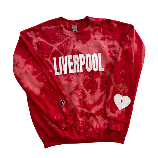 Red tie-dye crewneck Liverpool