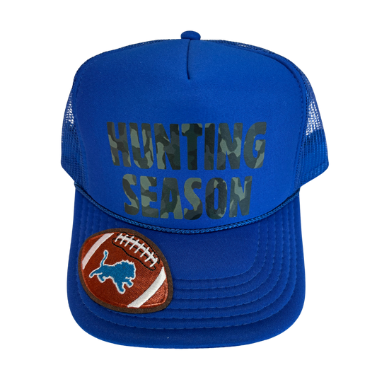 Hunting season Trucker hat Lions Blue
