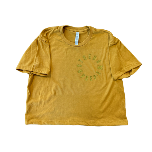 Notre Dame Prep Circle crewneck crop t-shirt