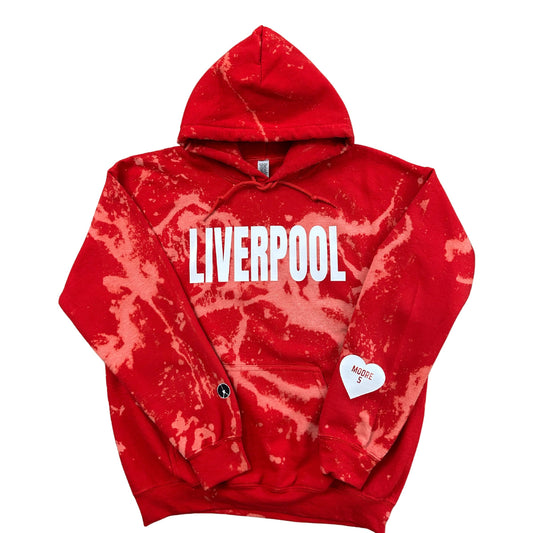 Red tie dye hoodie Liverpool