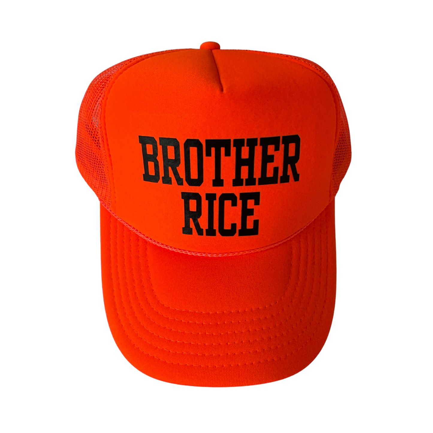 Brother Rice Neon Orange Trucker