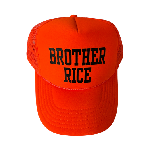 Brother Rice Neon Orange Trucker