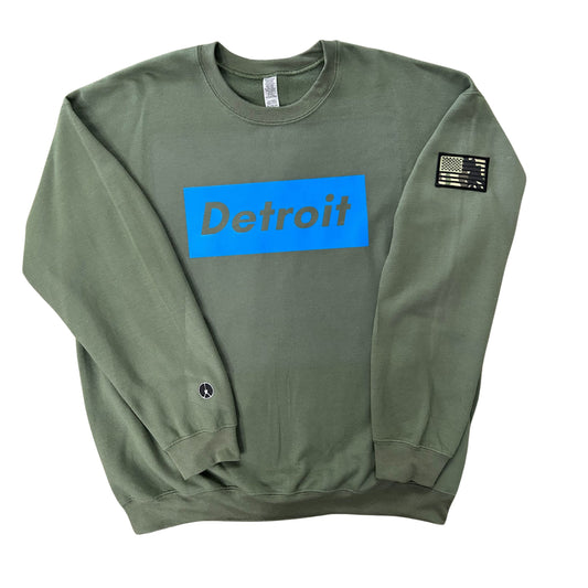 Detroit military theme 2024 crewneck