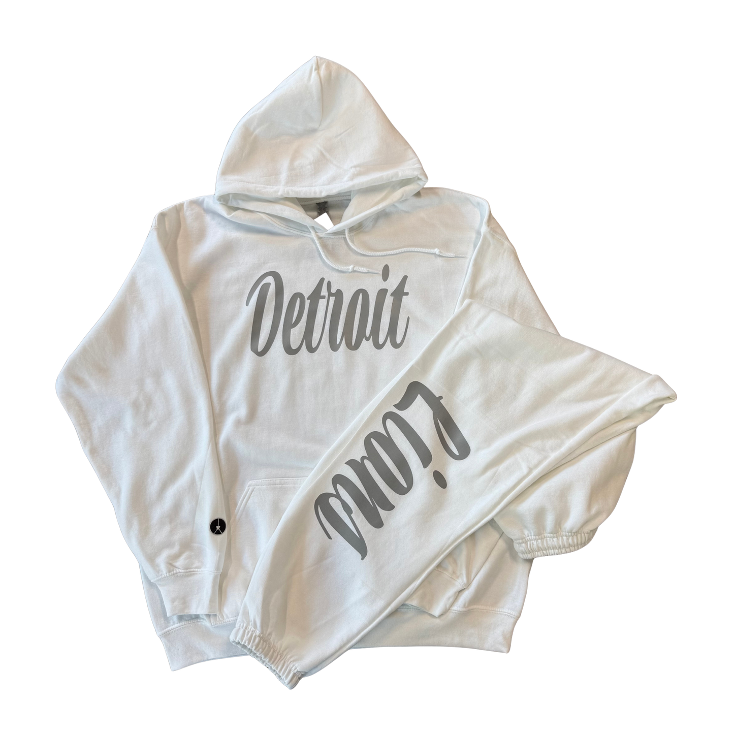 White Detroit Sweatsuit set