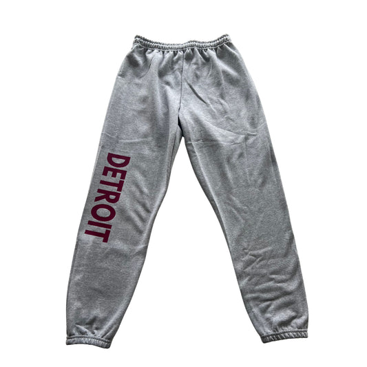 Gray Detroit old-school jogger sweatpants