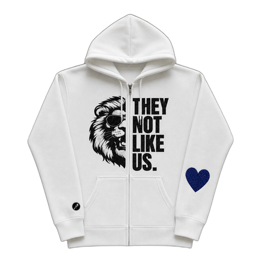 They not like us zip up hoodie