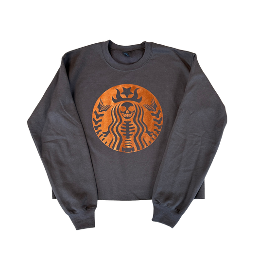 Halloween Starbucks Crewneck Crop