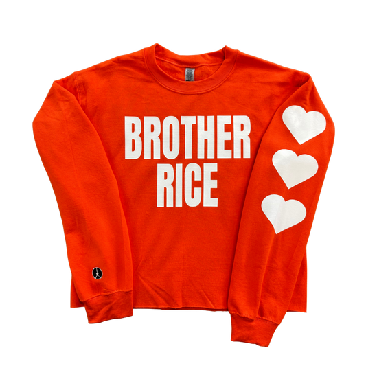 Orange Brother Rice Crop Crewneck with Heart sleeve