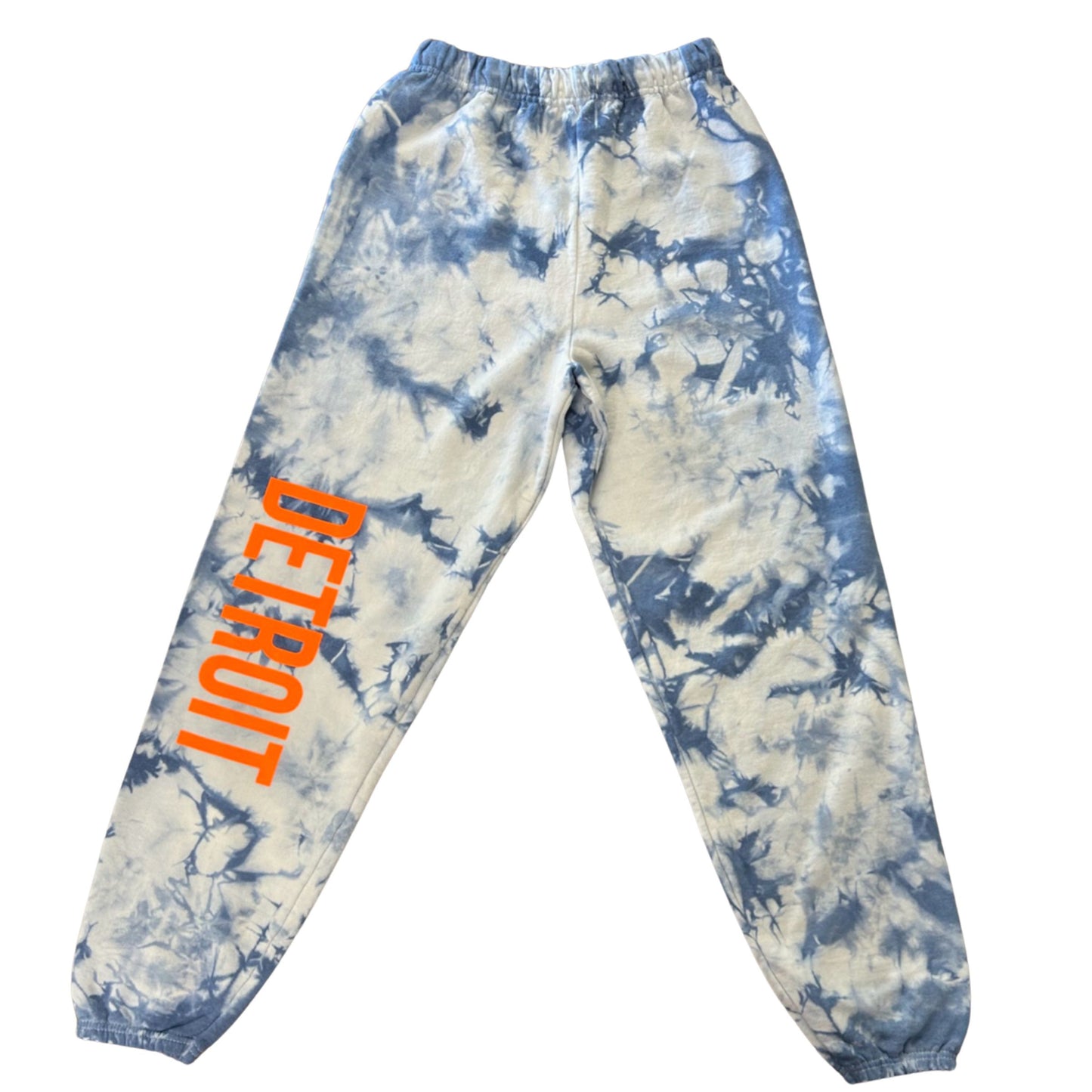 Detroit tie-dye blue old-school jogger sweatpants