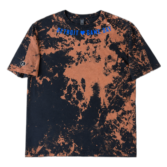 Detroit game day bleach wash T-shirt
