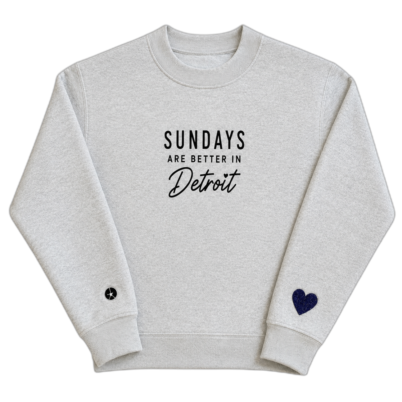 Sundays are better in Detroit Mock neck