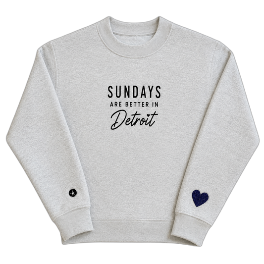 Sundays are better in Detroit Mock neck