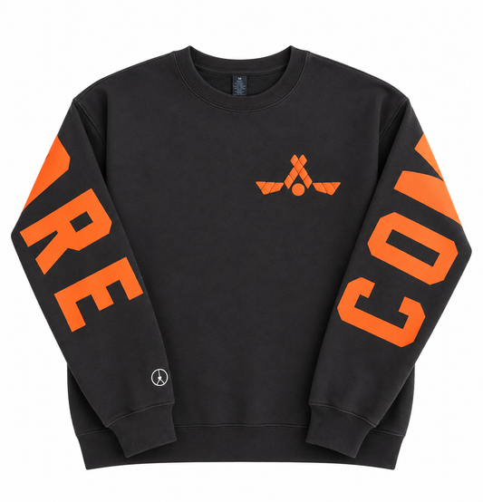 Honey Baked varsity letter crewneck