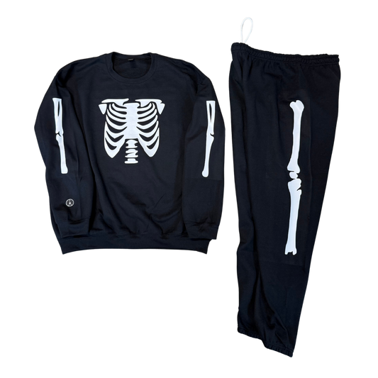 Black skeleton sweatsuit