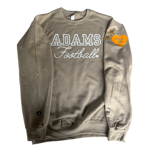 Adam's football crewneck