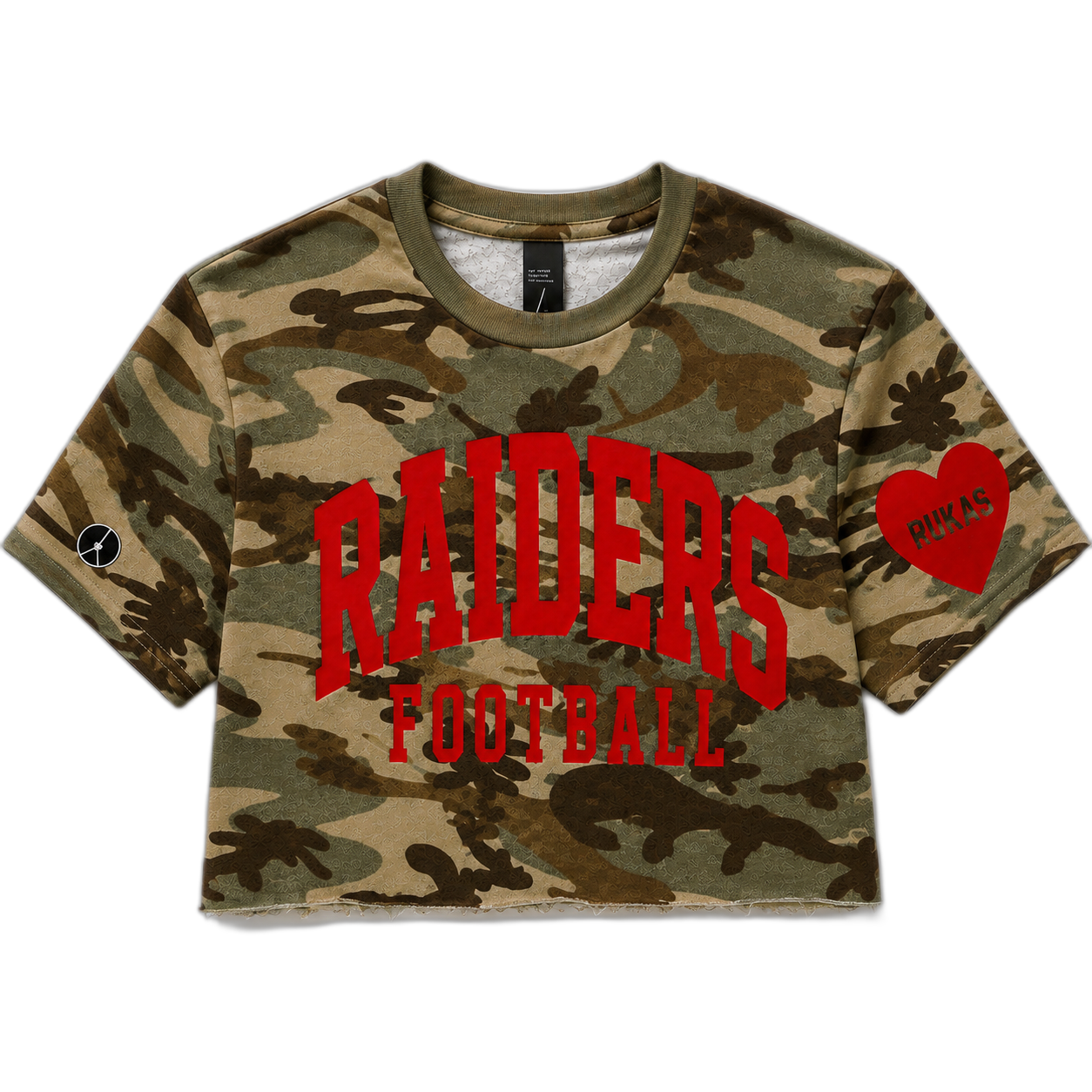 Raiders football Camo Crop t-shirt