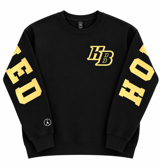 Honey Baked varsity letter crewneck